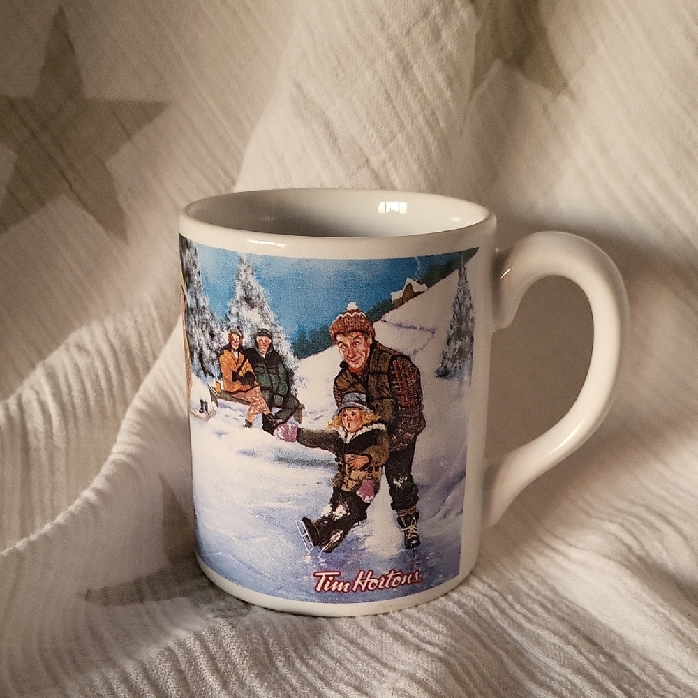 Tim Horton's Coffee Mug Tea Cup Skating Pond #3 Collector Series Made in England